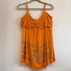 🌺Lane Bryant orange empire waist strap top  18/20
